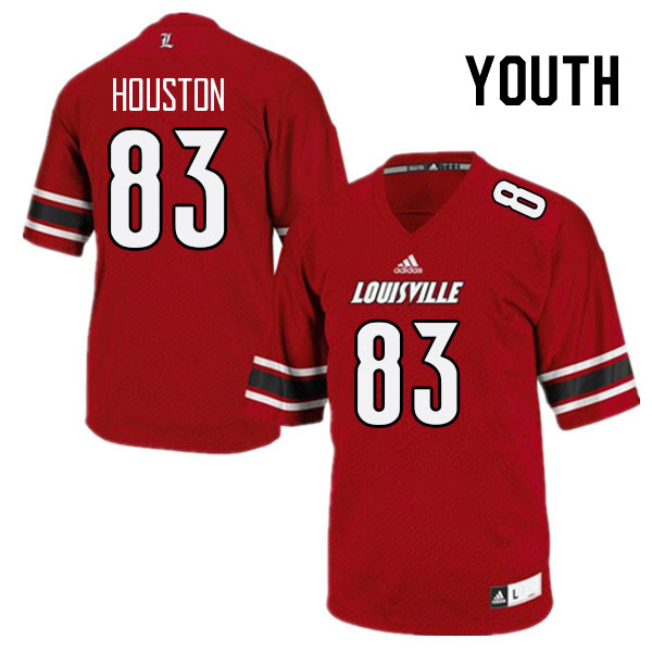 Youth #83 Allan Houston Louisville Cardinals College Football Jerseys Stitched Sale-Red - Click Image to Close